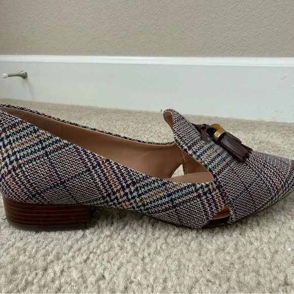 Cole Haan Women's Tassel Loafers - Brown and Cream Plaid - Picture 6 of 6